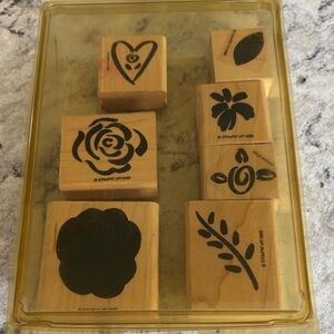 Stampin' Up! Wooden Stamp Set - Black Floral Designs